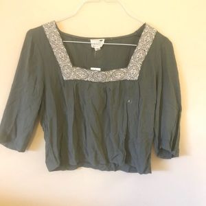 Green La hearts Blouse